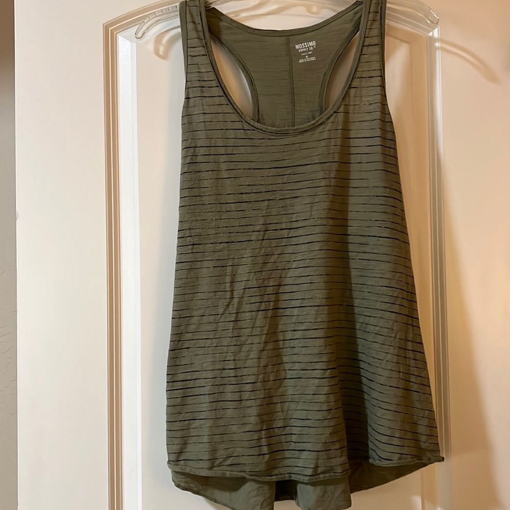 Women’s XL Green Halter top striped